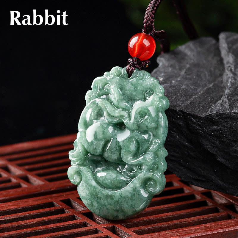 KarmaRipple's Authentic Jade 12 Chinese Zodiac Prosperity Pendant Necklace p34