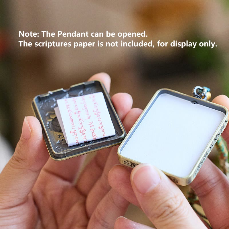 KarmaRipple's Tibetan Zakiram Goddess of Wealth Past And Present Ghau Prayer Box Pendant Necklace p3