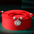 Red Rope(Bracelet Size 12+4cm) / Hollow Chinese Lock Charm