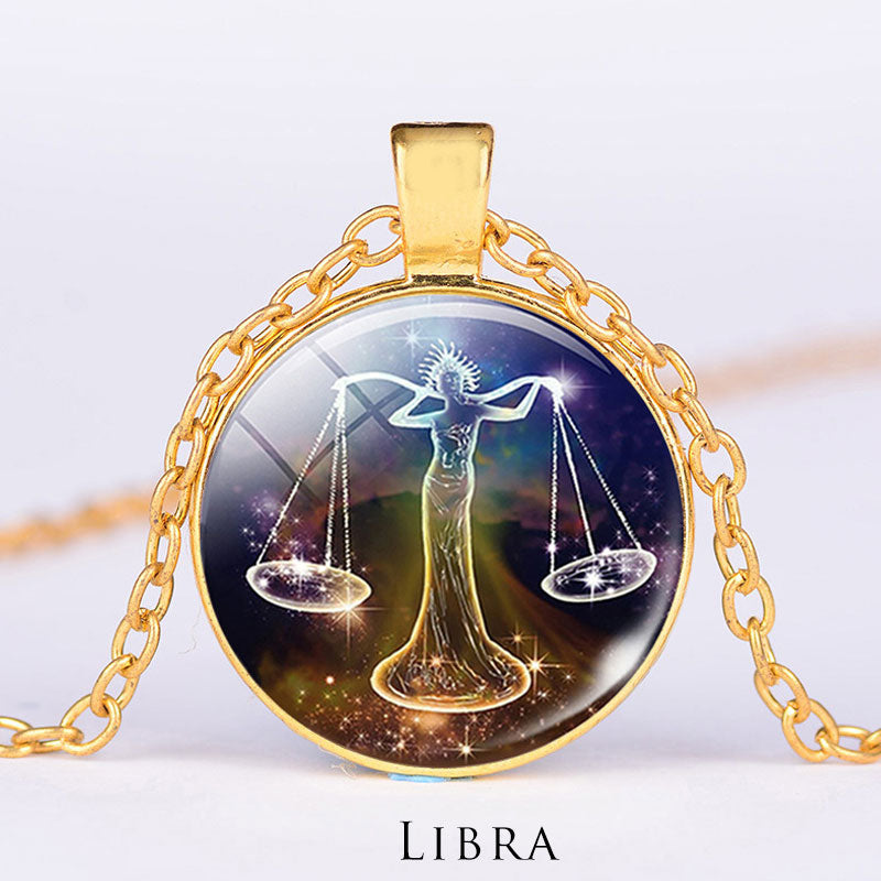KarmaRipple's 12 Constellations of the Zodiac Moon Starry Sky Protection Blessing Pendant Necklace p12