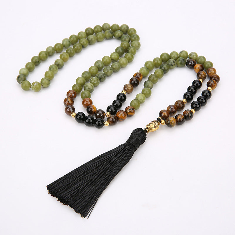 KarmaRipple's Tibetan Green Jasper Protection Mala Bracelet p2