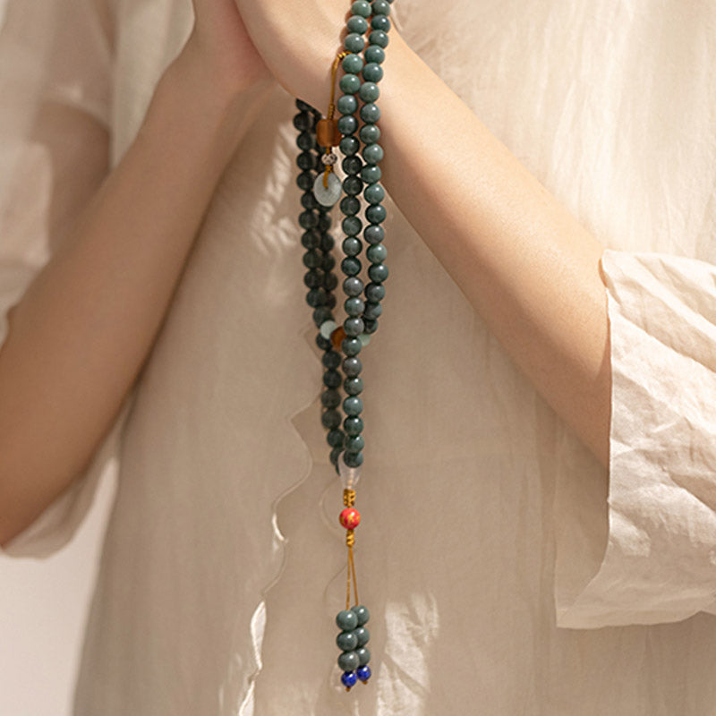 KarmaRipple's 108 Beadwork Bodhi Seed Blessing Meditation Bracelet Mala p3