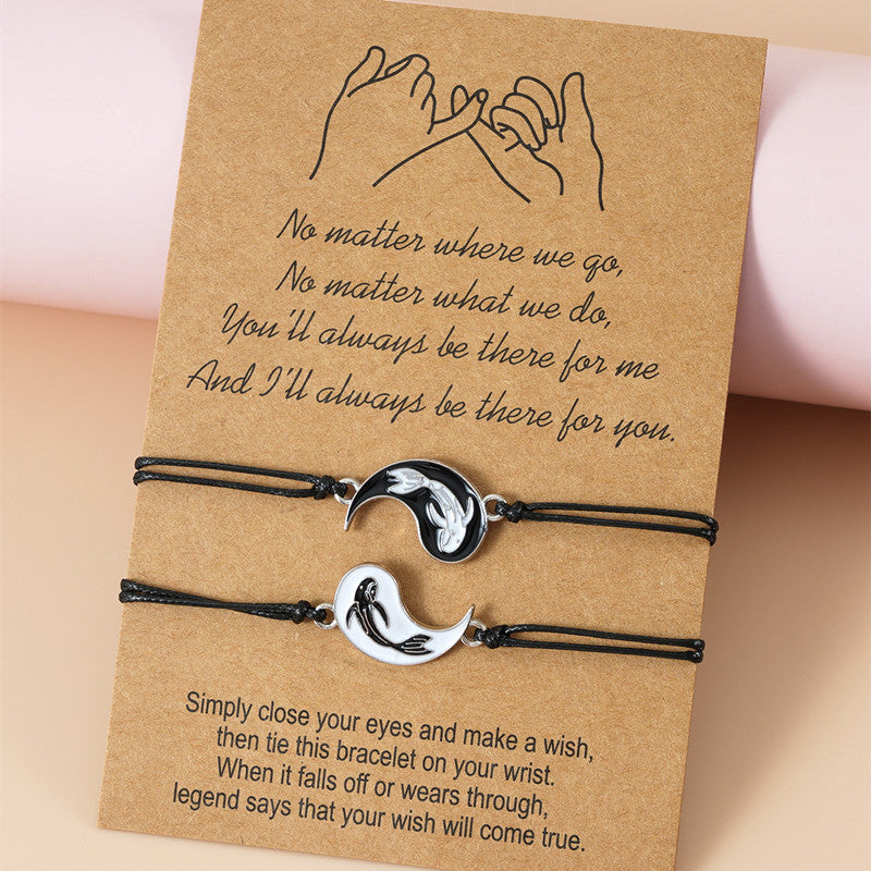 KarmaRipple's 2pcs Yin Yang Hematite Pair Bracelet p4