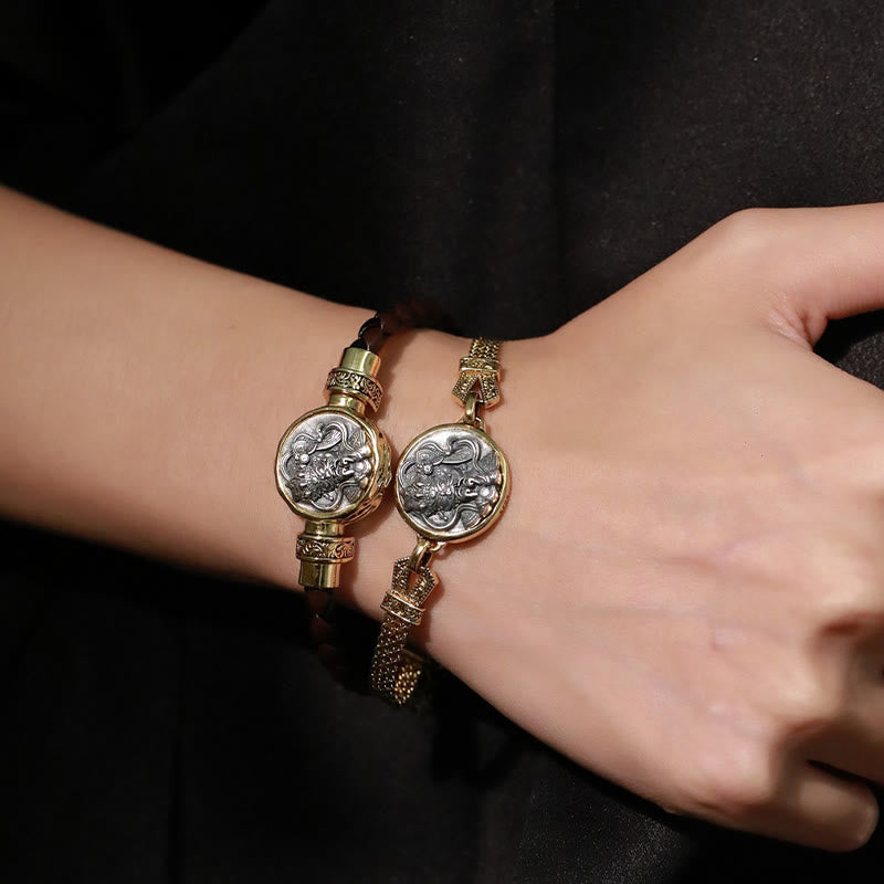 KarmaRipple's Tibetan 925 Sterling Silver Zakiram Goddess of Wealth Blessing Protection Bracelet p10