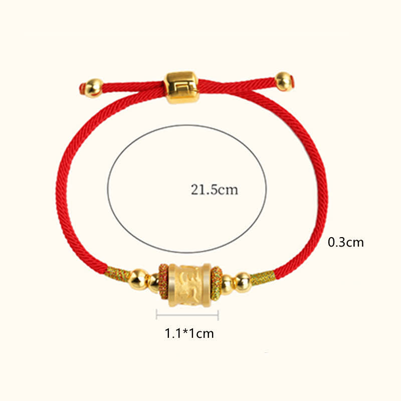 KarmaRipple's 999 Sterling Silver Om Mani Padme Hum Fortune Red String Bracelet p10