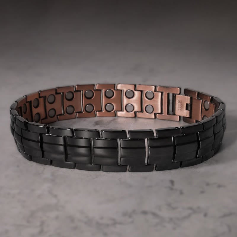 KarmaRipple's Vintage Magnetic Solid Bronze Cuff Bracelet Bangle p6