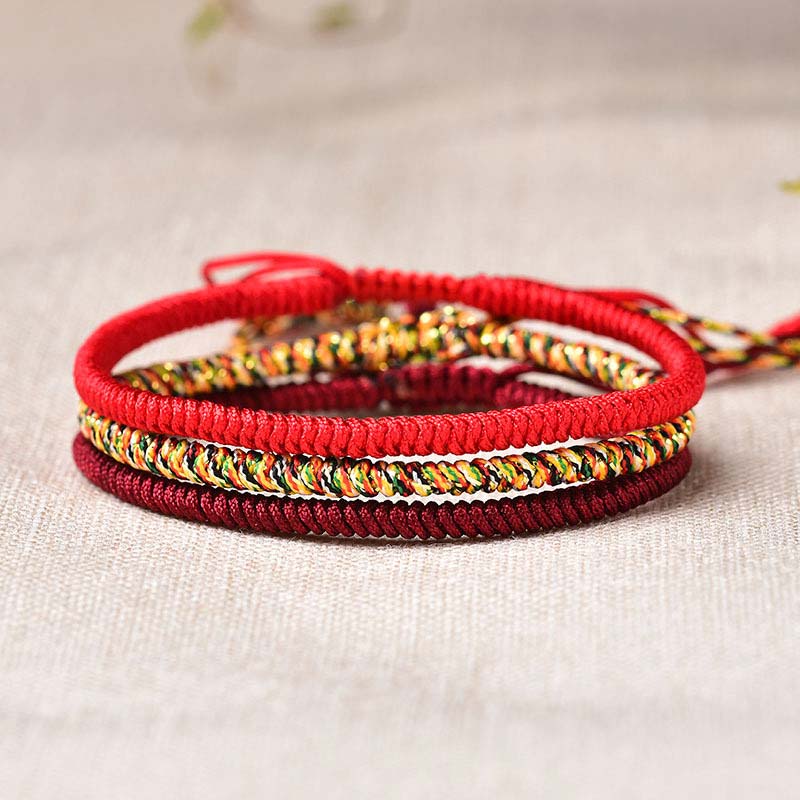KarmaRipple's Tibetan Fortunate 3 Combination Sets Red String Bracelet p1