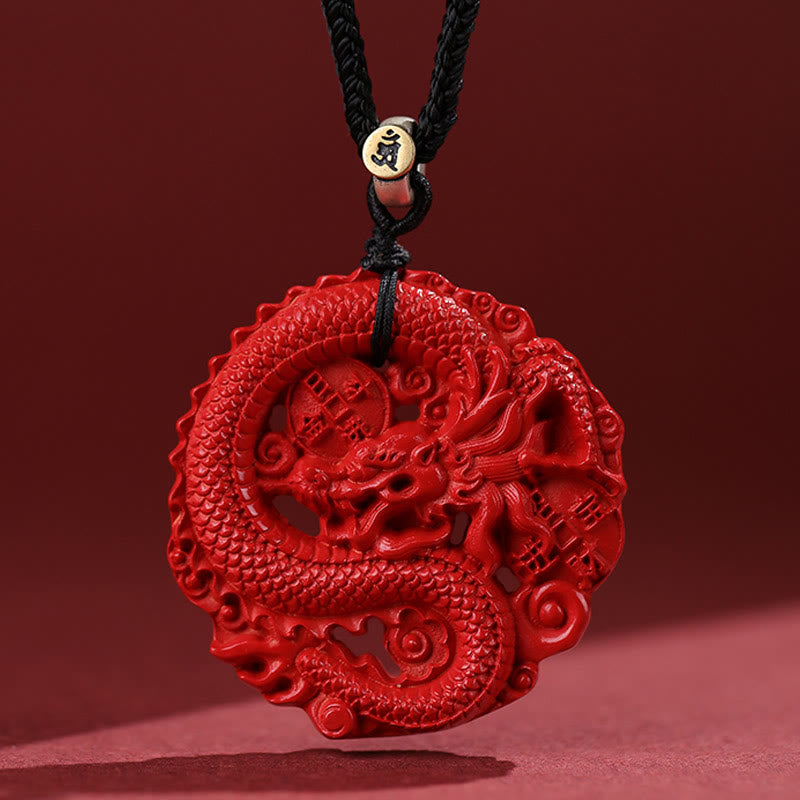 KarmaRipple's Year of the Dragon 925 Sterling Silver Authentic Cinnabar Bronze Coin Fortune Pendant Necklace p17