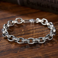 KarmaRipple's 925 Sterling Silver Om Mani Padme Hum Engraved Peace Bracelet Bangle