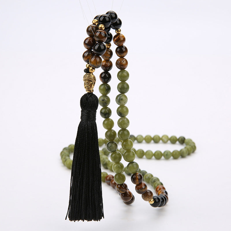 KarmaRipple's Tibetan Green Jasper Protection Mala Bracelet p3