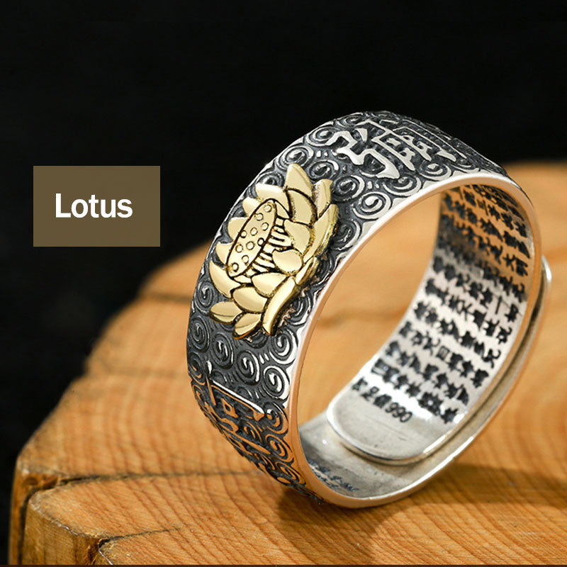 KarmaRipple's Chinese Zodiac Natal Buddha Wealth Fortune Adjustable Ring p2