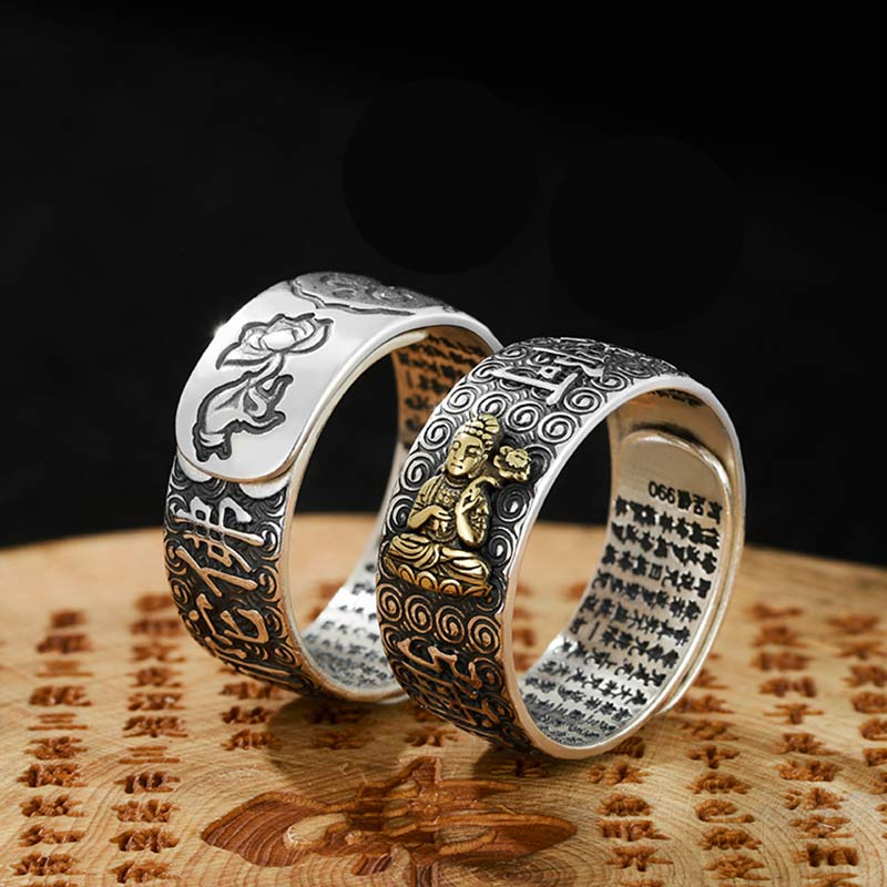 KarmaRipple's Chinese Zodiac Natal Buddha Wealth Fortune Adjustable Ring p16