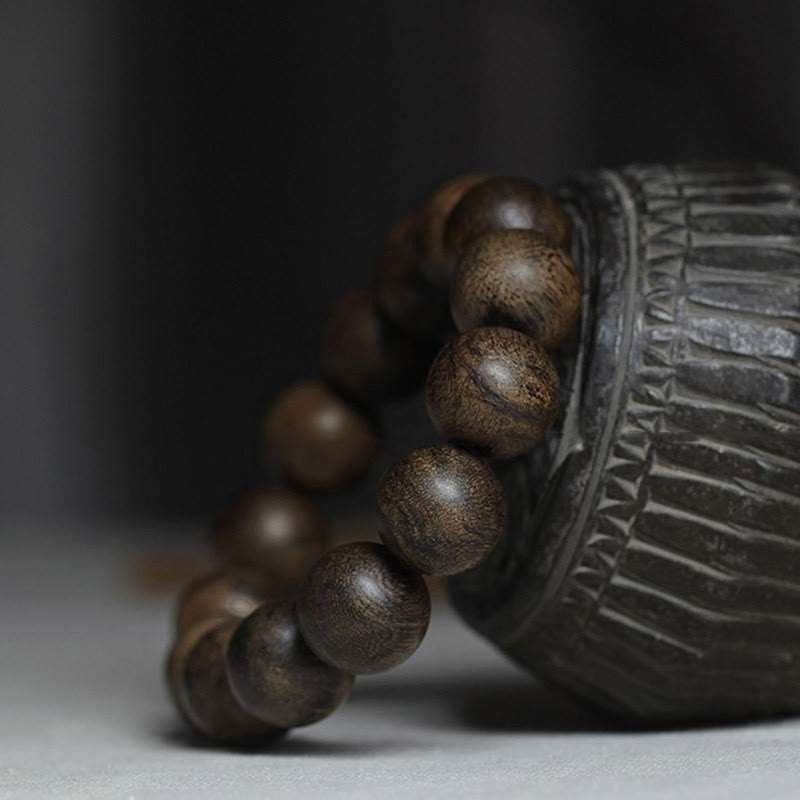 KarmaRipple's Nine Points Sinking Water Vietnam Hoi An Agarwood Peace Strength Bracelet p15