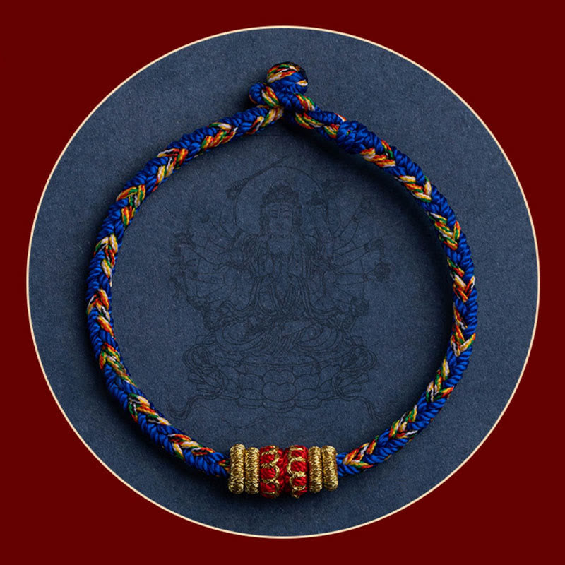 KarmaRipple's Tibet Handmade Chinese Zodiac Natal Buddha Fortune Strength Woven String Bracelet p12