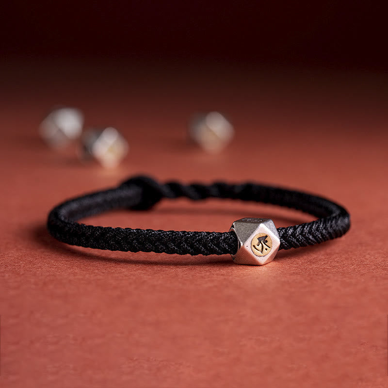 KarmaRipple's 925 Sterling Silver Handmade Chinese Zodiac Natal Buddha Fortune Protection Woven String Bracelet p44