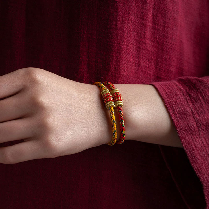 KarmaRipple's Tibet Handmade Chinese Zodiac Natal Buddha Fortune Strength Woven String Bracelet p25