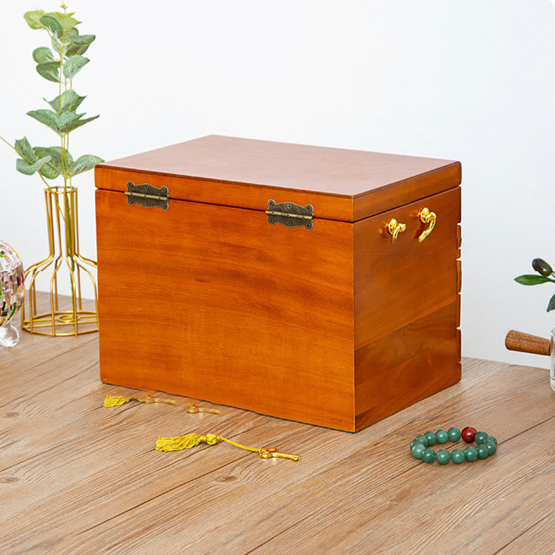 KarmaRipple's Retro Solid Wood Jewelry Box Four-Layer Wooden Jewelry Storage Box p15