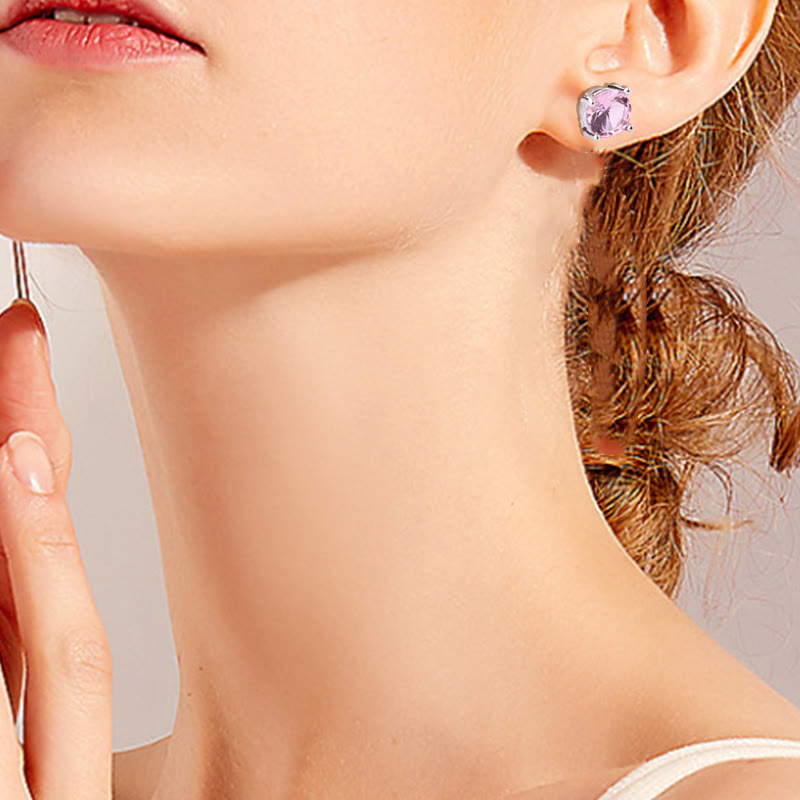 KarmaRipple's Authentic Various Gemstone Amethyst Love Earrings p10