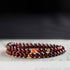 5mm-Garnet&Gold Koi Fish Double Wrap Bracelet / 17cm