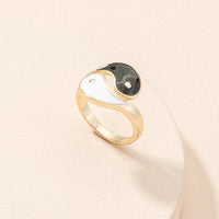 KarmaRipple's Yin Yang Symbol Adjustable Blessing Pair Ring