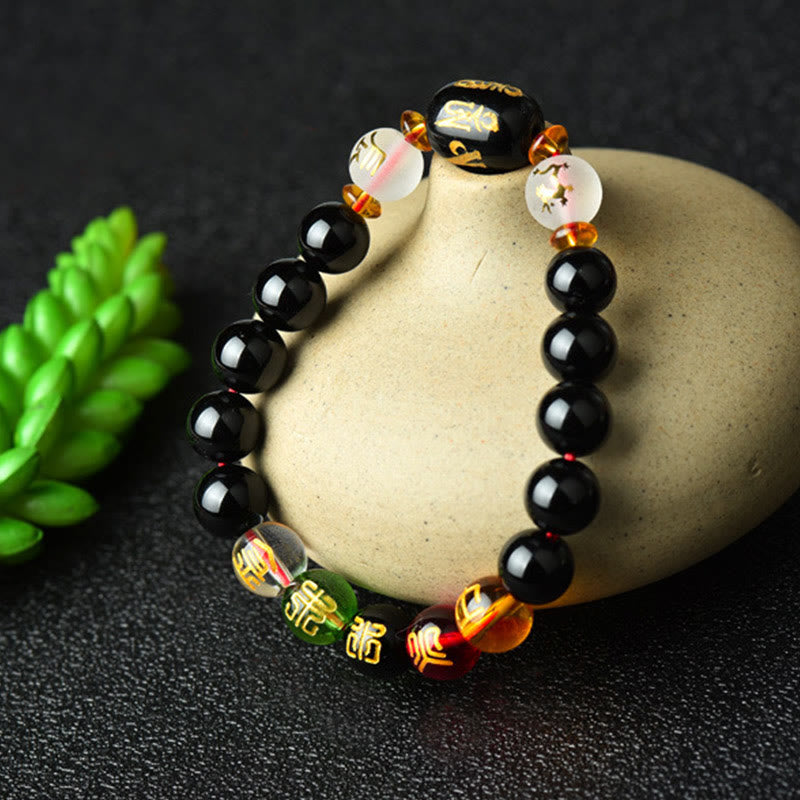 KarmaRipple's Tibetan Black Onyx Fortune Bracelet p3