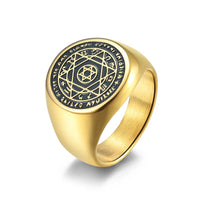 KarmaRipple's 12 Constellations of the Zodiac Star of David Protection Ring