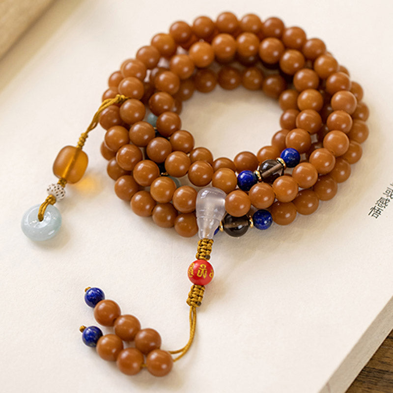 KarmaRipple's 108 Beadwork Bodhi Seed Blessing Meditation Bracelet Mala p2