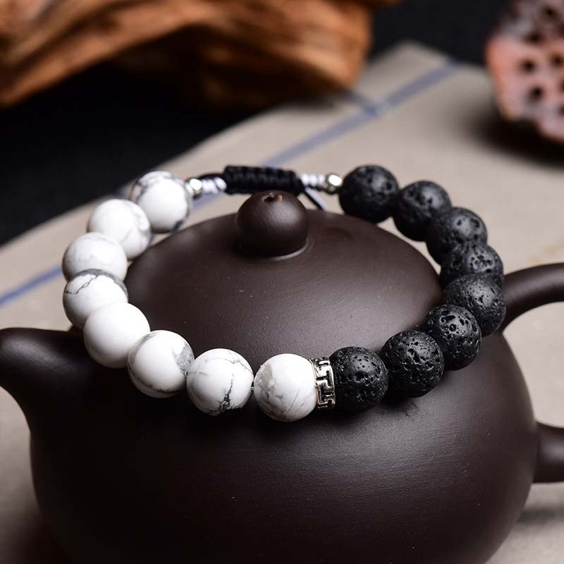 KarmaRipple's Yin Yang Lava Stone Protection Bracelet p11