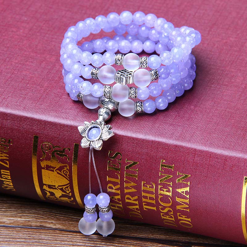 KarmaRipple's Purple Jasper Bead Strength Bracelet Mala p12