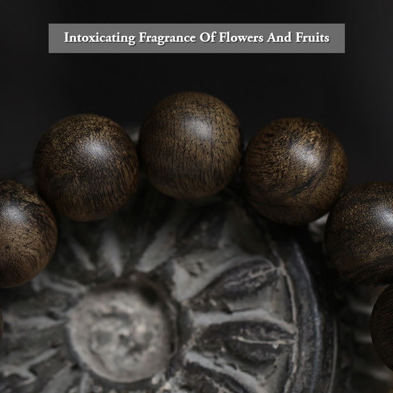 KarmaRipple's Nine Points Sinking Water Vietnam Hoi An Agarwood Peace Strength Bracelet p3