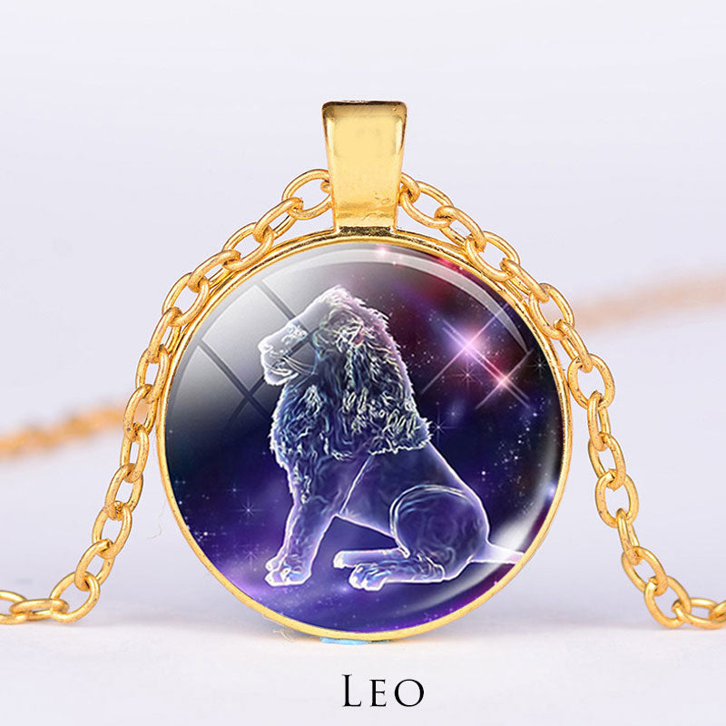 KarmaRipple's 12 Constellations of the Zodiac Moon Starry Sky Protection Blessing Pendant Necklace p4