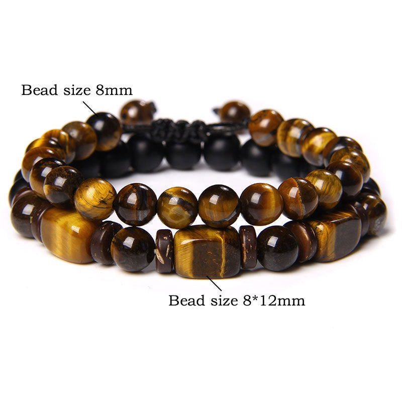 KarmaRipple's Tiger Eye Frosted Stone Hematite Courage Bracelet p8